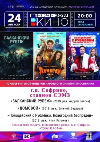 Всероссийская акция «Ночь кино» 2019 в Софрино!