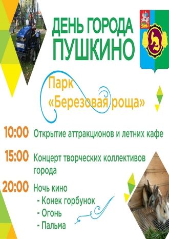 Праздничная программа на День города Пушкино - Парк «Березовая роща»