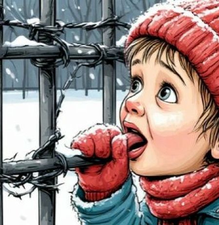 Осторожно, металл на морозе! Что делать, если язык ребенка примерз?